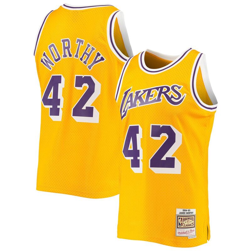 ミッチェル\u0026ネス レディース トップス プルオーバー プルオーバー Men\u0027s Mitchell \u0026 Ness James Worthy Gold Los Angeles Lakers Hardwood Classicswingman Jersey Lak Gold ゴールド