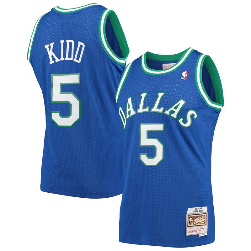 ミッチェル\u0026ネス レディース トップス プルオーバー プルオーバー Men\u0027s Mitchell \u0026 Ness Jason Kidd Blue Dallas Mavericks 1994/95 Hardwood Classicswingman Jersey Mav Blue 青色