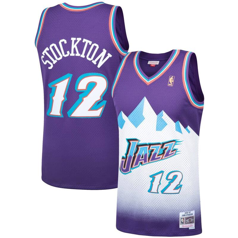 アンブランデッド レディース トップス プルオーバー プルオーバー Unbranded Men\u0027s Mitchell \u0026 Ness John Stockton Purple Utah Jazz 1996-97 Hardwood Classicswingman Player Jersey Jaz Purple パープル