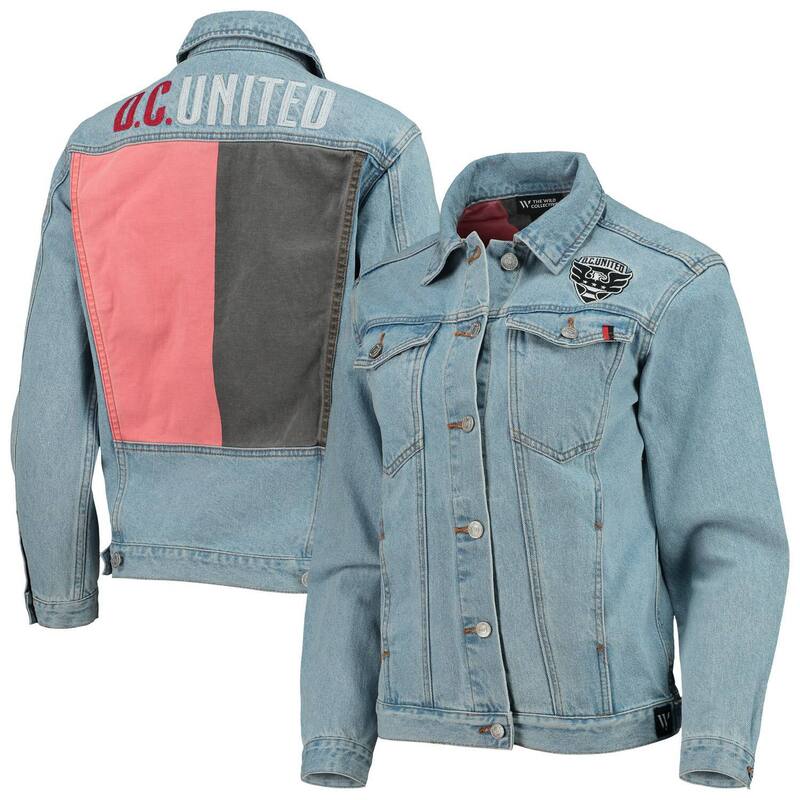 ザワイルドコレクティブ レディース アウター 上衣・上衣 刷り上げる ジーンズ Women\u0027s The Wild Collective Blue D.C. United Print Denim Button-Up Jacket Dcu Blue 青色