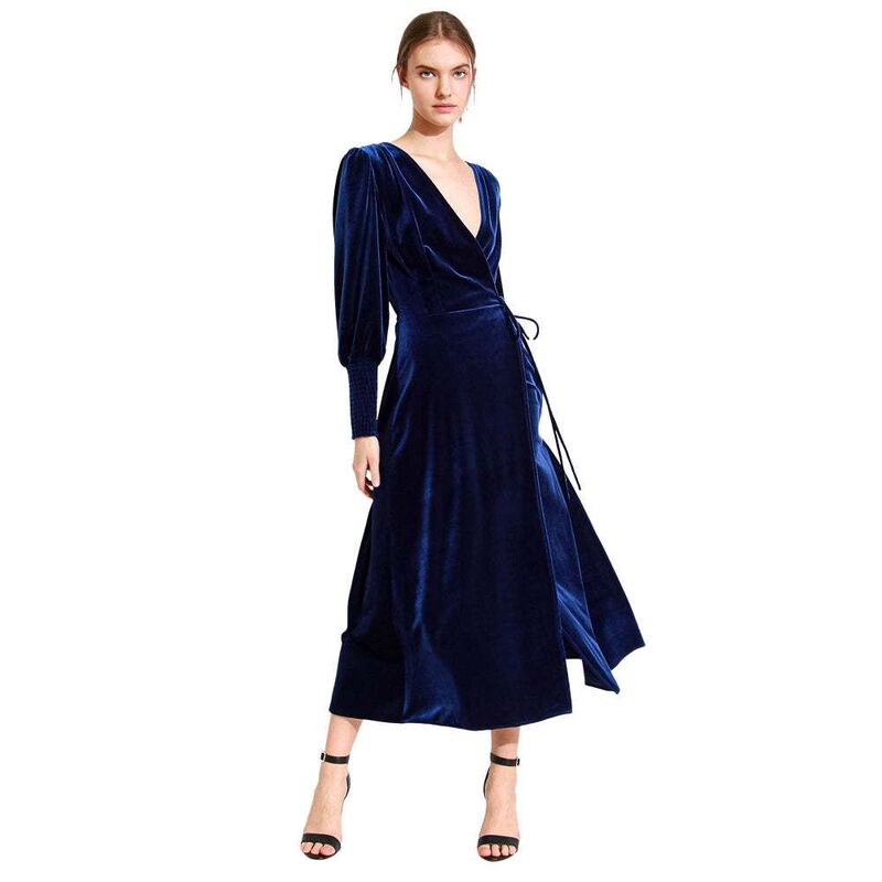 ベルアンドブルーム レディース トップス 衣装 天鵝絨 Belle \u0026 Bloom Current Mood Velvet Wrap Dress Royal Blue 青色