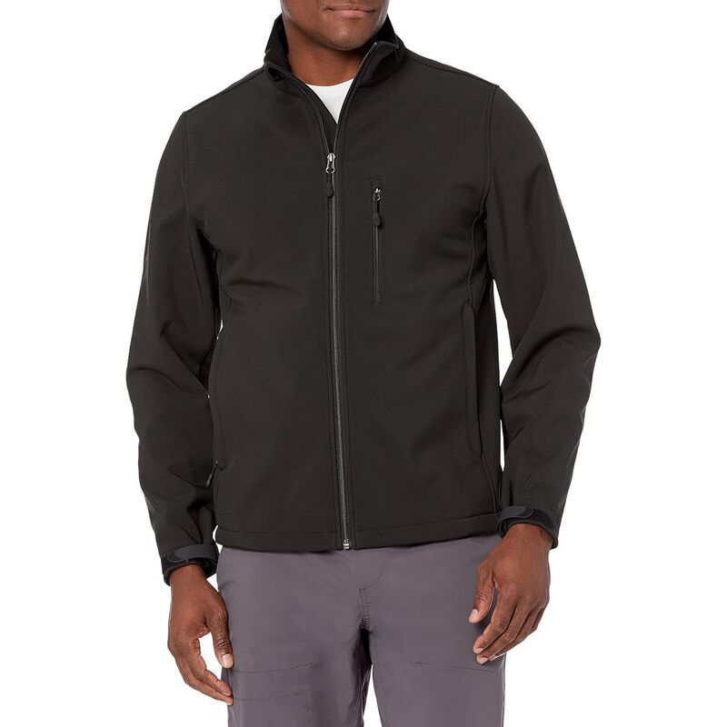 メガリテイラー レディース アウター 上衣・上衣 MegaRetailer Men ’ s Lightweight Softshell Jacket Black 黒いこと