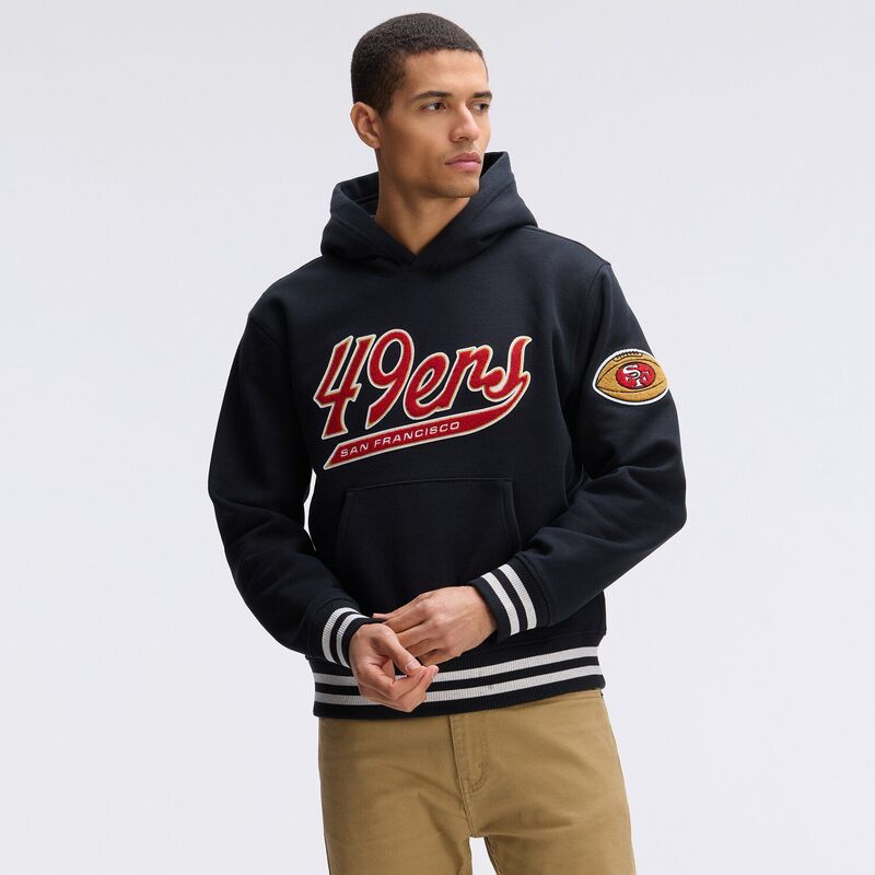 ファナティクス レディース トップス プルオーバー フリース パーカー Fanatics Black San Francisco 49ers IconicFleece Tipped Hoodie 49r Black 黒いこと