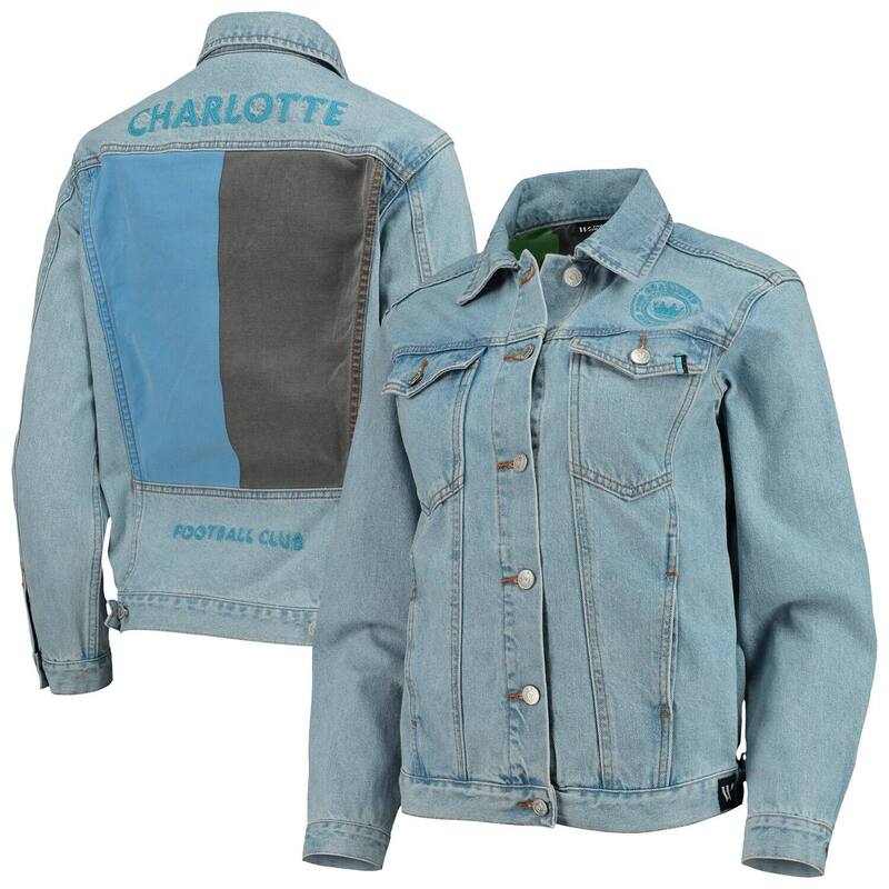 ザワイルドコレクティブ レディース アウター 上衣・上衣 刷り上げる ジーンズ Women\u0027s The Wild Collective Blue Charlotte FC Print Denim Button-Up Jacket Cfc Blue 青色