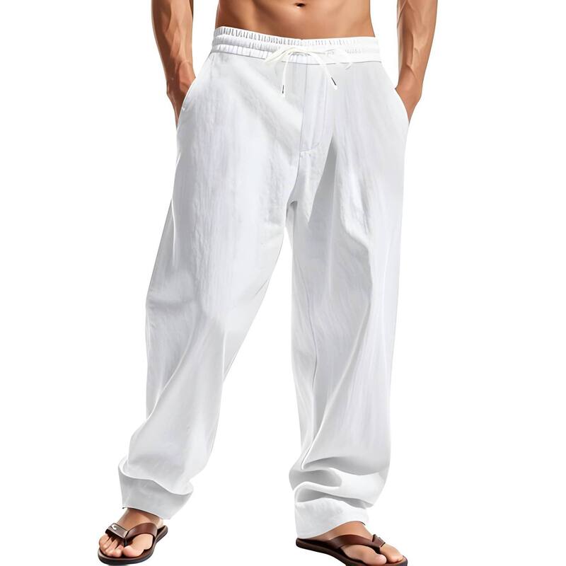 メガリテイラー レディース ボトムス カジュアルパンツ リネン MegaRetailer Mens Elastic Waist Linen Pants White ホワイト｜ReVida 店 25,776円