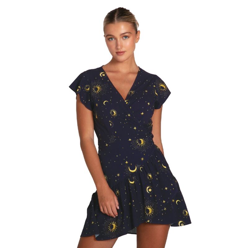 ベルアンドブルーム レディース トップス 衣装 ミニ Belle \u0026 Bloom Love Shack Mini Wrap Dress Navy 米国海軍