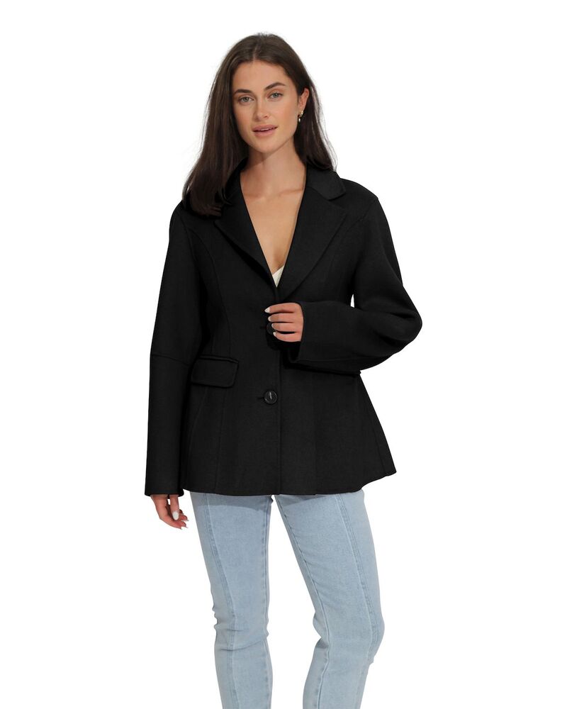 ベルアンドブルーム レディース アウター 上衣・上衣 厚地の外套 Belle \u0026 Bloom Stuck On You Oversize Cinch Waist Coat Black 黒いこと