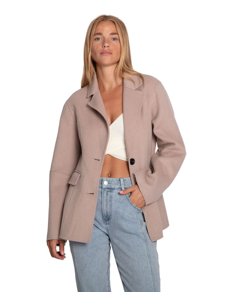 ベルアンドブルーム レディース アウター 上衣・上衣 厚地の外套 Belle \u0026 Bloom Stuck On You Oversize Cinch Waist Coat Sand 砂子