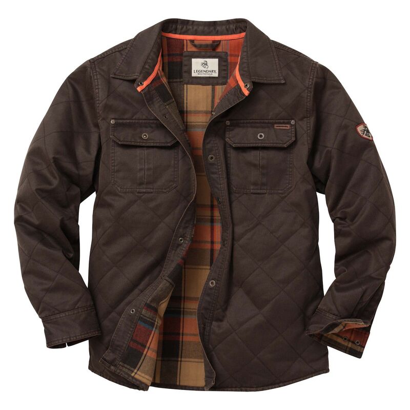 レジェンダリーホワイトテイルズ レディース アウター ジャケット・ブルゾン キルティング シャツ Men's Legendary Whitetails Quilted Journeyman Flannelined Shirt Jacketobacco｜ReVida 店