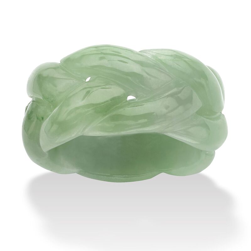 パームビーチジュエリー レディース アクセサリー リング PalmBeach Jewelry Genuine Green Jade Braided Eternity Ringreen グリーン｜ReVida 店