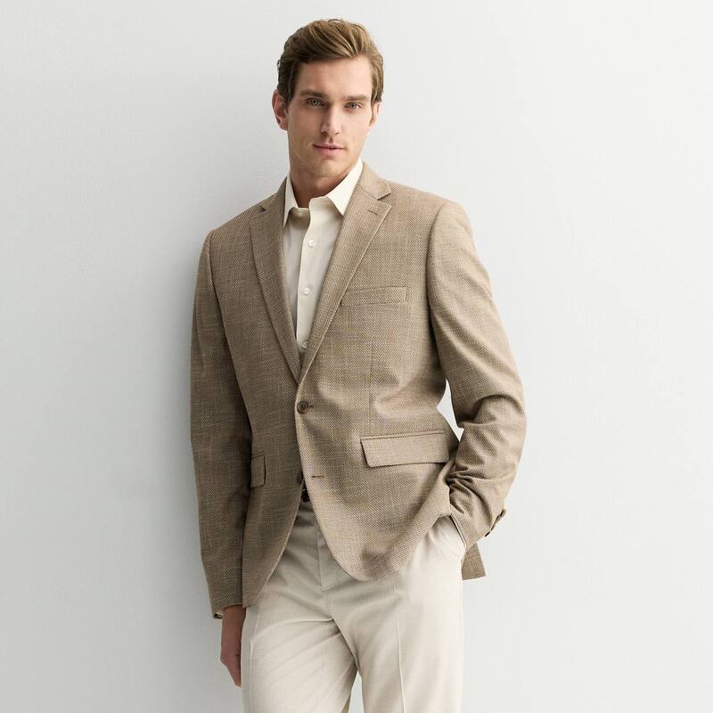アプトナイン レディース アウター 上衣・上衣 厚地の外套 Men\u0027s Apt. 9 Premier Flex Slim-Fit Essential Sport Coat Brown Textured 赤銅色