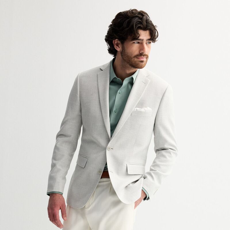 アプトナイン レディース アウター 上衣・上衣 厚地の外套 Men\u0027s Apt. 9 Premier Flex Slim-Fit Essential Sport Coat Gray Weave 薄墨色
