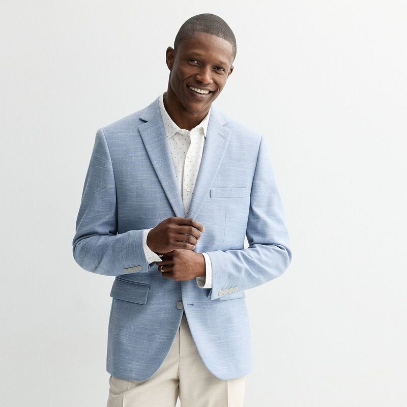 アプトナイン レディース アウター 上衣・上衣 厚地の外套 Men\u0027s Apt. 9 Premier Flex Slim-Fit Essential Sport Coat Light Blue 青み
