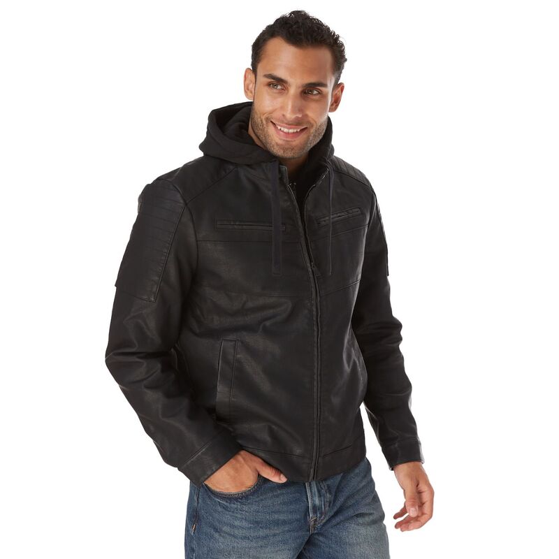 アプトナイン レディース アウター ジャケット・ブルゾン トール レザー フェイクレザー Big & Tall Apt. 9 Faux Leather Moto Jacket Black ブラック|ReVida 店