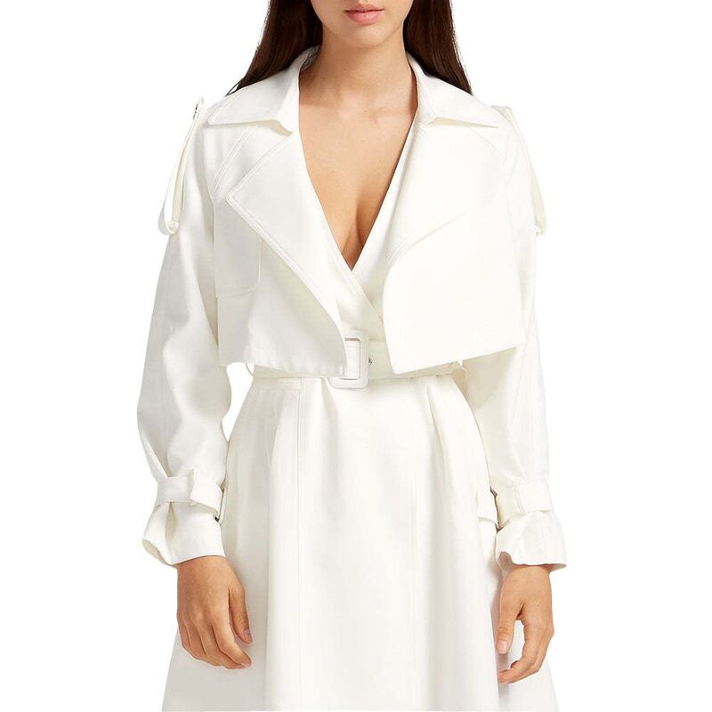 ベルアンドブルーム レディース アウター 上衣・上衣 クロップド Belle \u0026 Bloomanhattan Cropped Trench Off White 象牙色