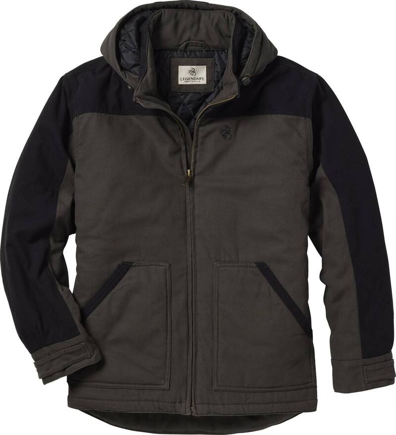 レジェンダリーホワイトテイルズ レディース アウター 上衣・上衣 厚地の外套 Men\u0027s Legendary Whitetails Canvas Cross Trail Bigame Camo Workwear Coatarmac
