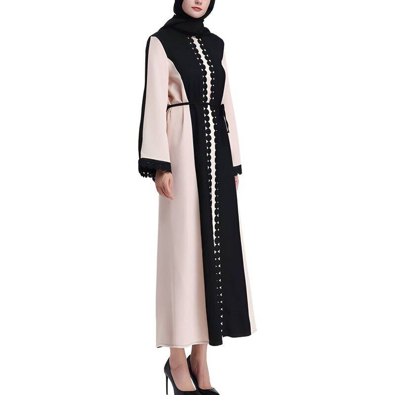 メガリテイラー レディース トップス 衣装 ジレー MegaRetailer Women\u0027s Long Sleeve Abaya with 3D Flower Blooming Detail and Cardigan Robe Style Multicolor マルチ色合い