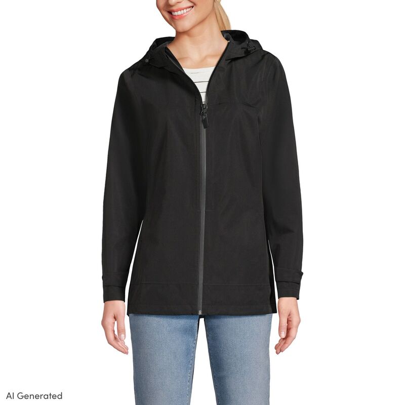 ランズ挙げ句の果て レディース アウター 上衣・上衣 Women\u0027s Lands\u0027 End Rain Jacket Black 黒いこと