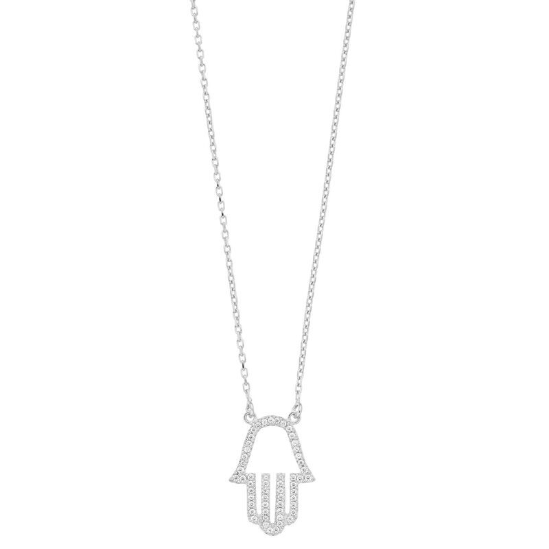 アンブランデッド レディース アクセサリー ネックレス・チョーカー・ペンダントトップ レース Unbranded Sterling Silver CZ Hamsa Necklace Sterling Silver シルバー|ReVida 店