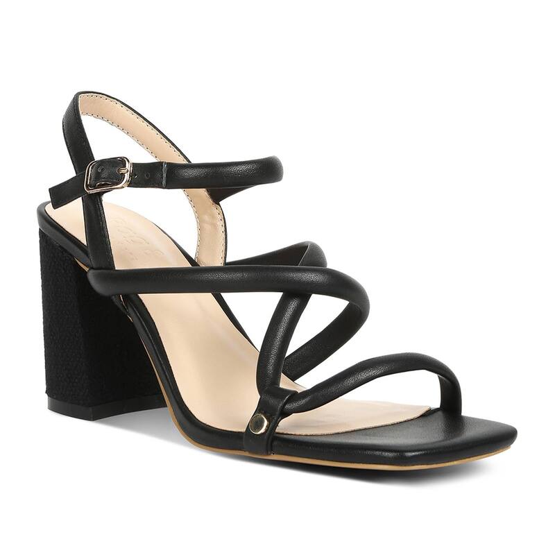 ラグアンドコー レディース シューズ パンプス サンダル 踵 Rag \u0026 Co Women\u0027strappy Block Heel Dressandals Black 黒いこと