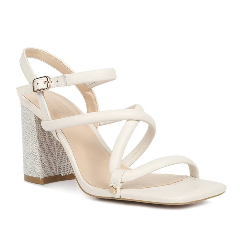 ラグアンドコー レディース シューズ パンプス サンダル 踵 Rag \u0026 Co Women\u0027strappy Block Heel Dressandals Off White 象牙色