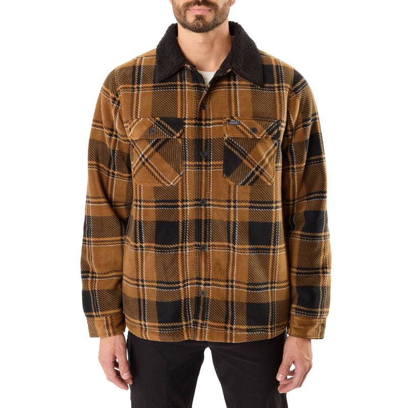 スミス細工物お召しもの レディース トップス プルオーバー トール フリース 上衣 Big \u0026 Tall Smith\u0027s Workwear Sherpa-Lined Plaid Polarfleece Jacket Camel 駱駝
