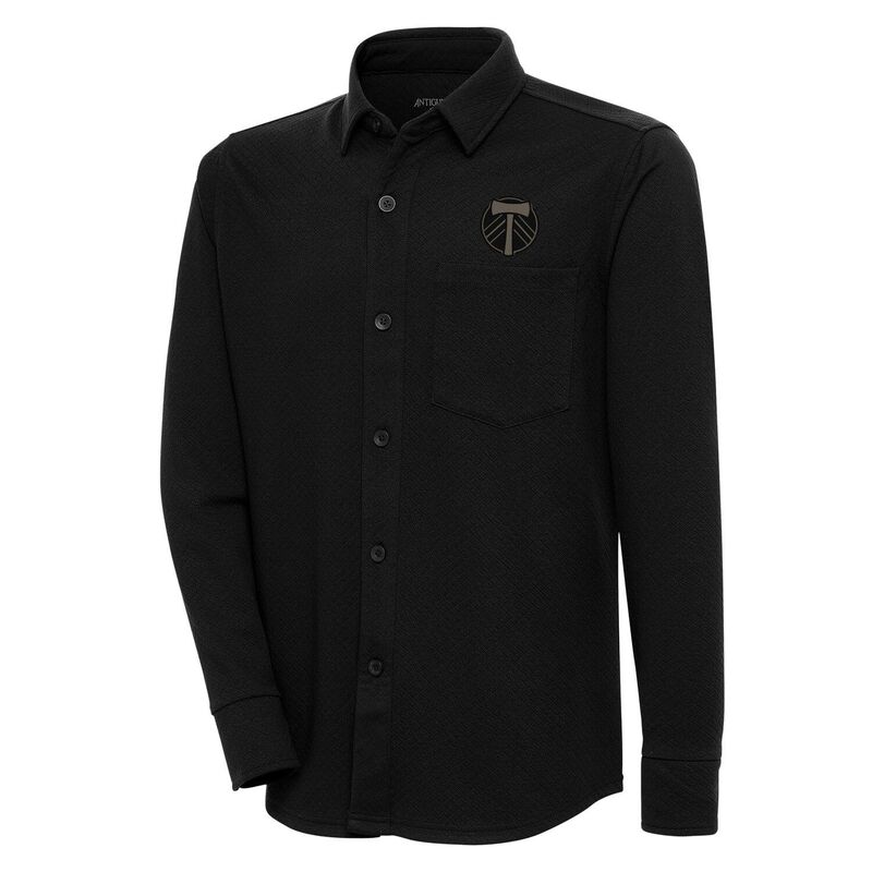 アンティグア レディース トップス プルオーバー Men\u0027s Antigua Black Portland Timberstreamer Diamond Button-Up Shacketmblack 黒いこと