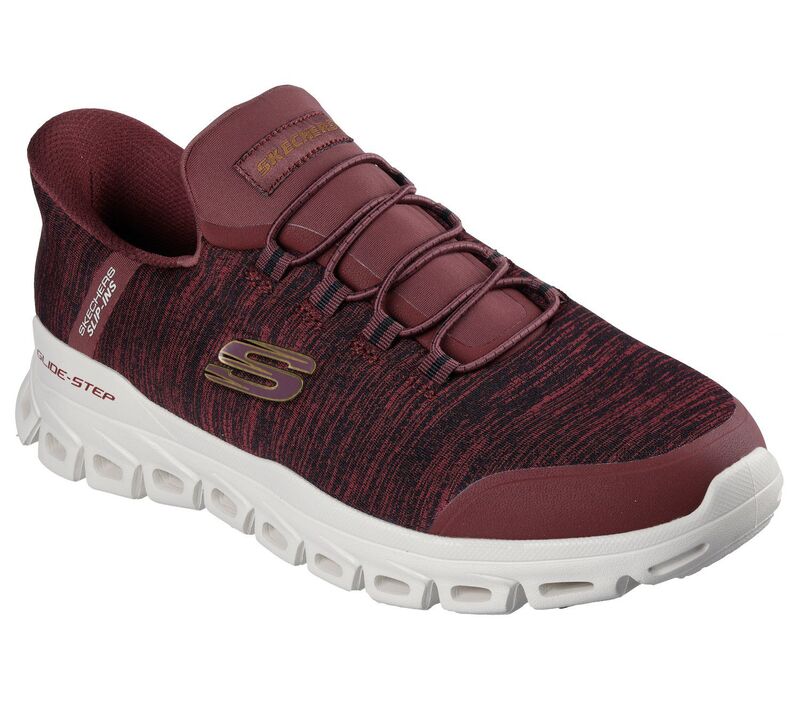 スケッチャーズ レディース シューズ スニーカー Skechers Hands Free Slip-ins Glide-Step Men\u0027shoes Burgundy バーガンディ