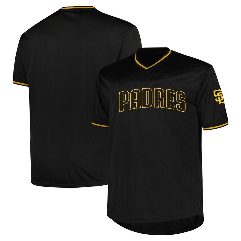プロファイル レディース トップス プルオーバー トール プルオーバー Men\u0027s Profile Black San Diego Padres Big \u0026 Tall Pop Fashion Jersey Pad Black 黒いこと