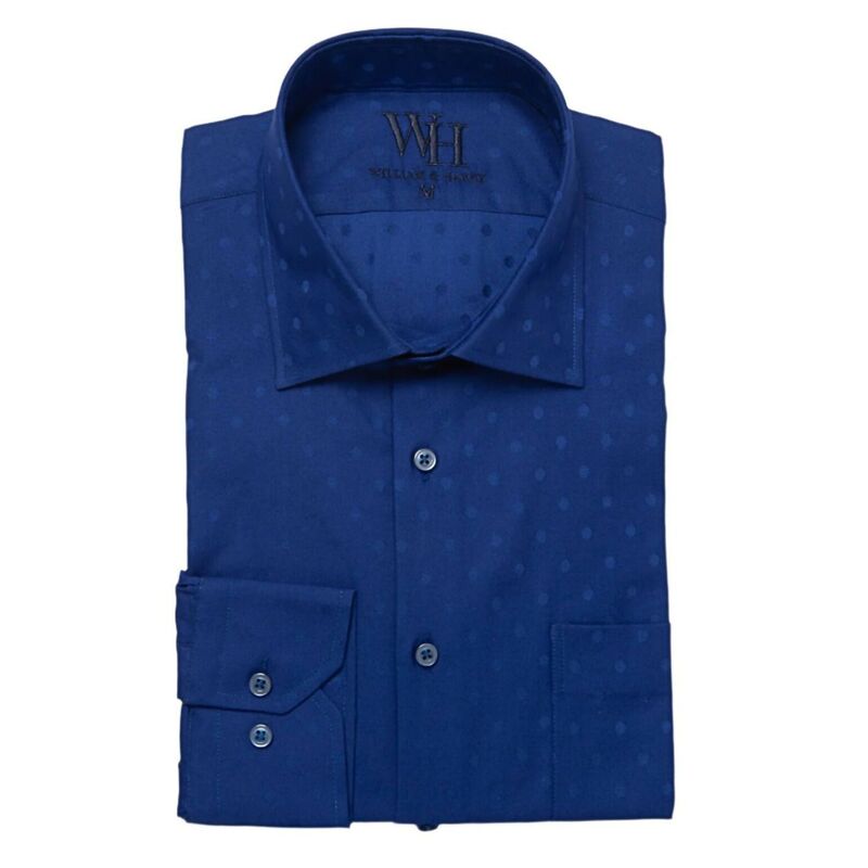 ウェアシエラ レディース トップス プルオーバー WEAR SIERRA Men Long Sleeve Button Up Sportshirts Blue Polka Print 青色
