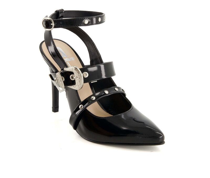アンドレア レディース シューズ パンプス アンクル Andrea Women\u0027s Ankle Strap Stilettos 52184 Black 黒いこと