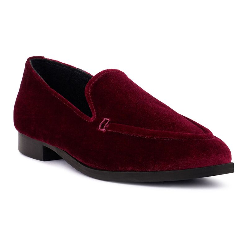 ラグアンドコー レディース シューズ スリッポン・ローファー 天鵝絨 Rag \u0026 Co Luxe-Lap Women\u0027s Velvet Loafers Burgundy バーガンディ