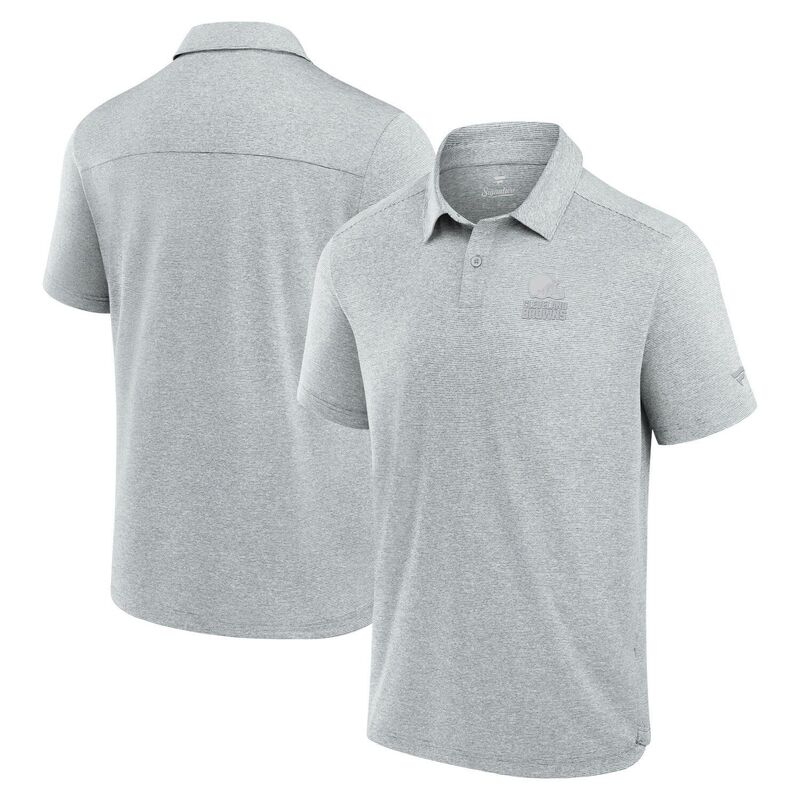 ファナティクス レディース トップス プルオーバー スポーツシャツ Fanatics Brands - White Label Men\u0027s Fanatics Gray Cleveland Browns Front Office Tech Polo Shirt Brn Grey 薄墨色