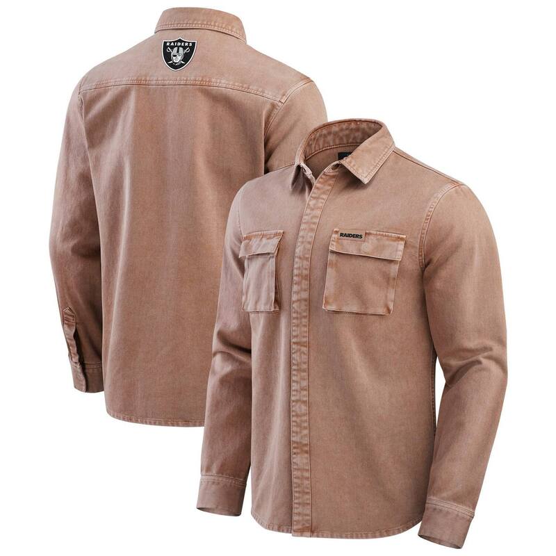 ダリウス・ラッカー 寄せあわせ バイ ファナティクス レディース トップス プルオーバー Men\u0027s Darius Rucker Collection by Fanatics Brown Las Vegas Raiders Garment Dyed Long Sleeve Full Snap Shirt Lvr Brown 赤銅色
