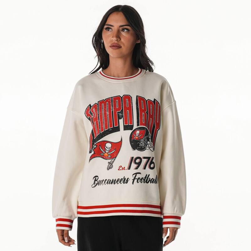 ザワイルドコレクティブ レディース トップス プルオーバー ヴィンテージ パイル 汗水 Women\u0027s The Wild Collective Cream Tampa Bay Buccaneers Oversized Vintage French Terry Sweatshirt Buc Beige ベージュ
