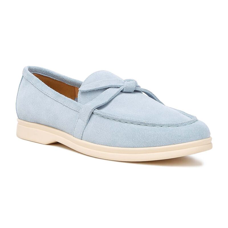 ラグアンドコー レディース シューズ スリッポン・ローファー スエードクロス Rag \u0026 Co Suede Women\u0027s Knot Loafers Baby Blue 青色
