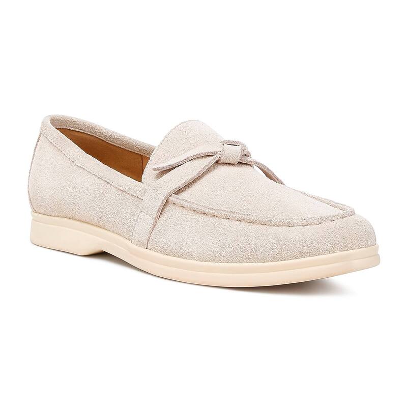 ラグアンドコー レディース シューズ スリッポン・ローファー スエードクロス Rag \u0026 Co Suede Women\u0027s Knot Loafers Beige ベージュ