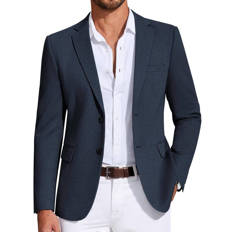 クーファンディ レディース アウター ジャケット・ブルゾン スリムフィット コート ブレザー COOFANDY Mensport Coat Blazer Casual Slim Fit Lightweight Stylish Sport Jacket Navy Blue ネイビー|ReVida 店