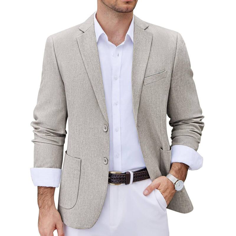 クーファンディ レディース アウター ジャケット・ブルゾン プリント コート ブレザー COOFANDY Men' Casual Blazer Two Button Sport Coats Lightweight Printed Lining Suit Jacket Light Grey グレー|ReVida 店