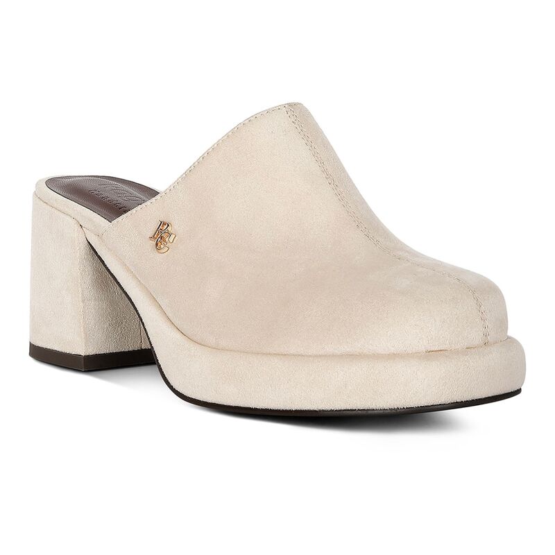 ラグアンドコー レディース シューズ サンダル スエードクロス 踵 Rag \u0026 Co Delaunay Women\u0027suede Heeled Mules Beige ベージュ