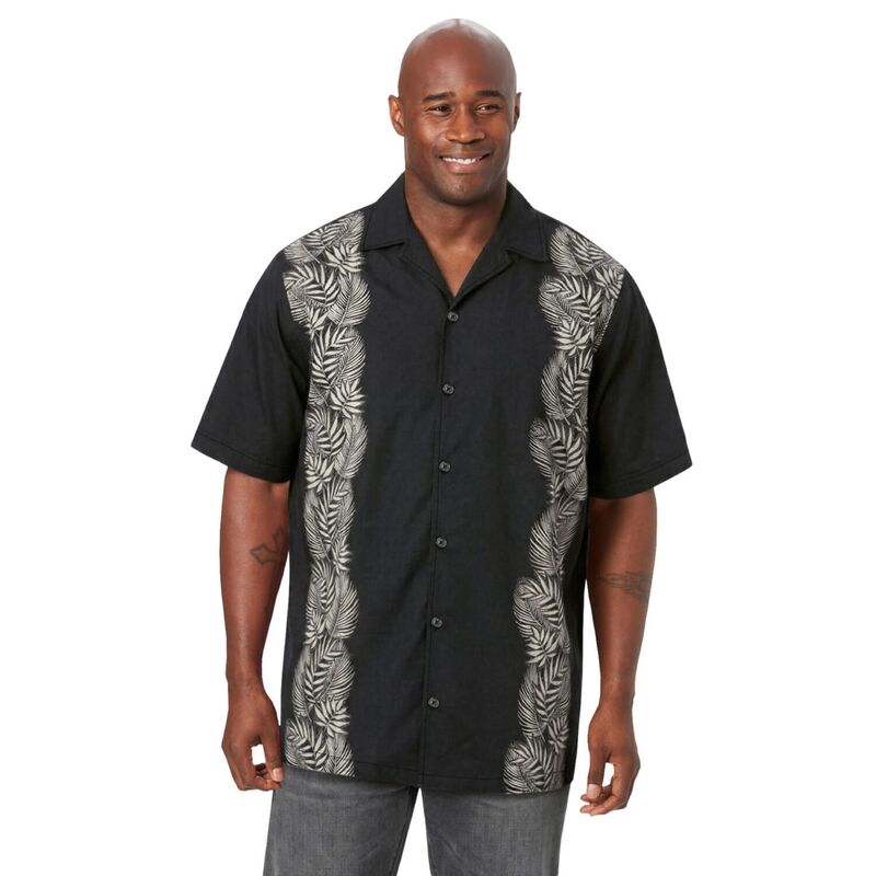 キングサイズ レディース トップス プルオーバー トール KingSize Men\u0027s Big \u0026 Tall Short Sleeve Island Shirt Black 黒いこと