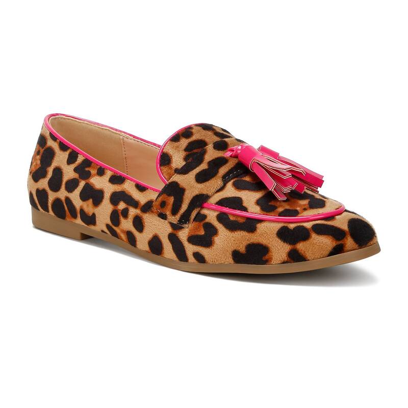 ラグアンドコー レディース シューズ スリッポン・ローファー Rag \u0026 Co Folklore Women\u0027s Loafers Leopard 毛の荒物