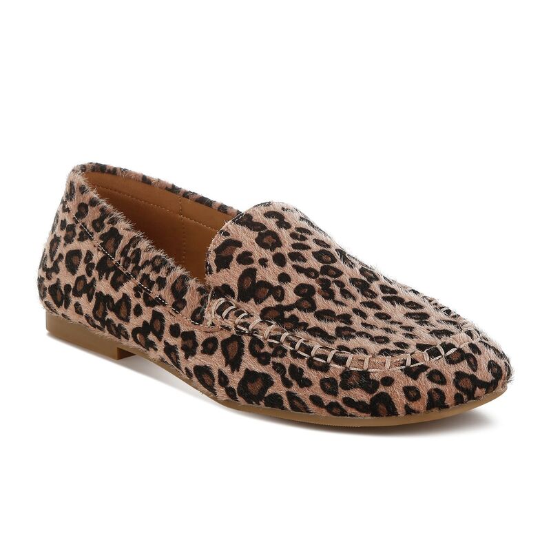 ラグアンドコー レディース シューズ スリッポン・ローファー Rag \u0026 Co Paboa Women\u0027s Loafers Leopard 毛の荒物