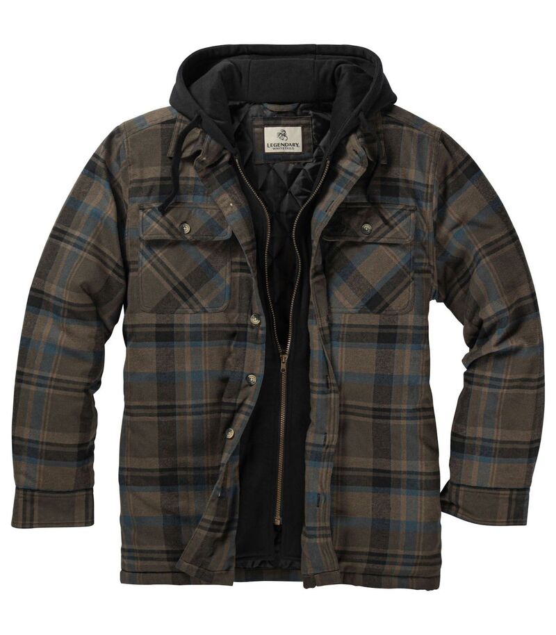 レジェンダリーホワイトテイルズ レディース アウター ジャケット・ブルゾン シャツ Men's Legendary Whitetails Maplewood Hooded Flannel Shirt Jacket Winterain Plaid チェック｜ReVida 店