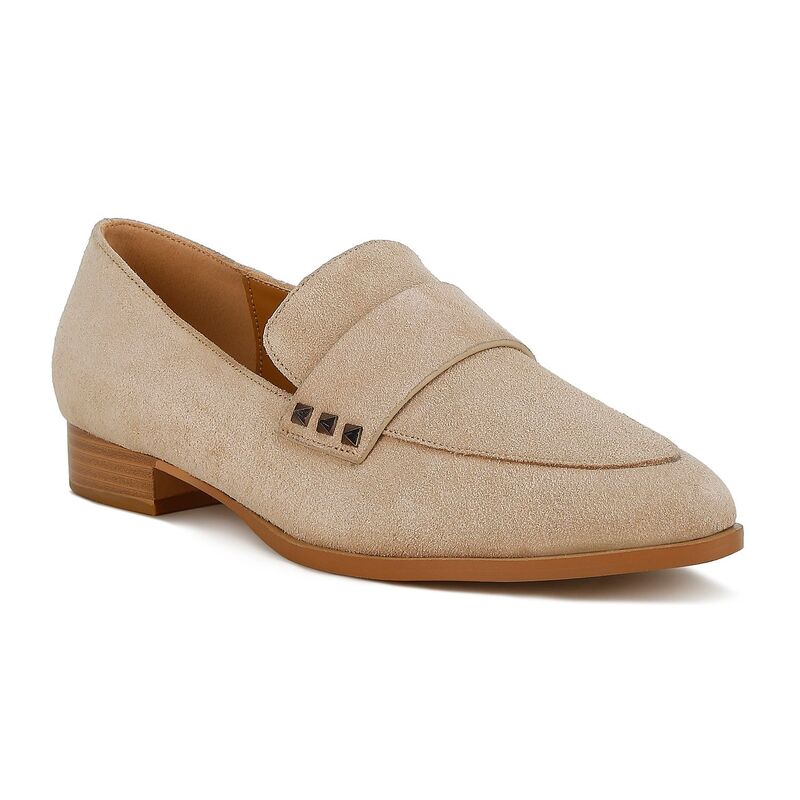 ラグアンドコー レディース シューズ スリッポン・ローファー スエードクロス Rag \u0026 Co Durance Women\u0027studded Genuine Suede Loafersand 沙子