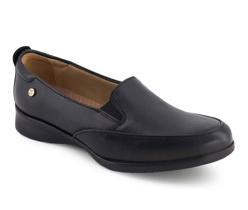 アンドレア レディース シューズ スリッポン・ローファー なめし革 Andrea Women\u0027s Ultra Comfort Leather Loafers 58554 Black 黒いこと