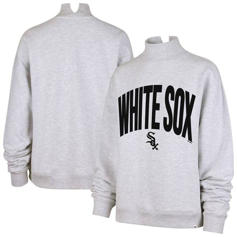 フォーティセブンブランド レディース トップス プルオーバー モックネック 汗水 47 Brand Women\u0027s \u002747 Heather Gray Chicago White Sox Subtle Muse Mock Neck Sweatshirt Sox Grey 薄墨色