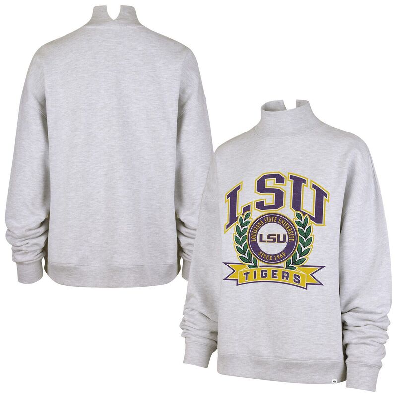 フォーティセブンブランド レディース トップス プルオーバー モックネック 汗水 47 Brand Women\u0027s \u002747 Gray LSU Tigers Laurel Arch Mock Neck Sweatshirt Lsu Grey 薄墨色