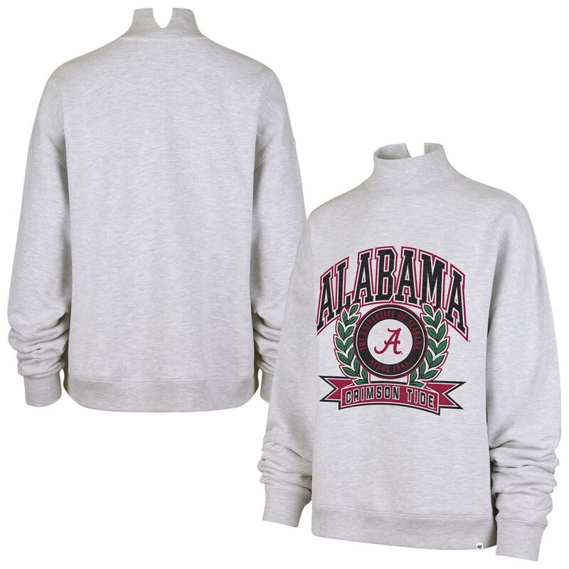 フォーティセブンブランド レディース トップス プルオーバー モックネック 汗水 47 Brand Women\u0027s \u002747 Gray Alabama Crimson Tide Laurel Arch Mock Neck Sweatshirt Ala Grey 薄墨色