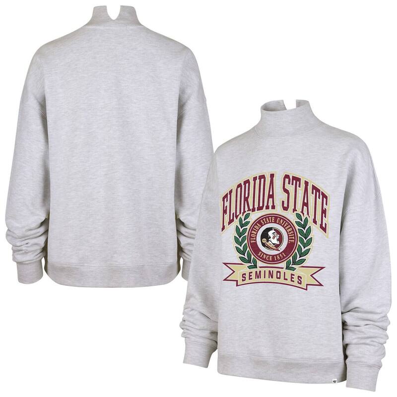 フォーティセブンブランド レディース トップス プルオーバー モックネック 汗水 47 Brand Women\u0027s \u002747 Gray Florida State Seminoles Laurel Arch Mock Neck Sweatshirt Fsu Grey 薄墨色